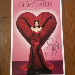 Signed Dita Von Teese Print 