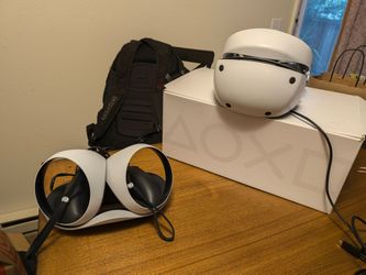 PSVR2 + Sense Controllers + Charging Station + Official PC Adapter