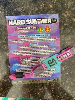 Hard summer 2 day GA wristband