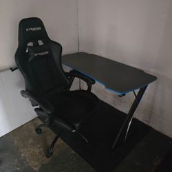 Gaming chair and desk