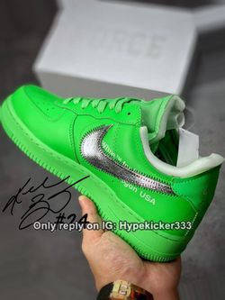 Force 1 Low Off White Nike Light Green Spark clean and neat sneaker for  Sale in Queens, NY - OfferUp