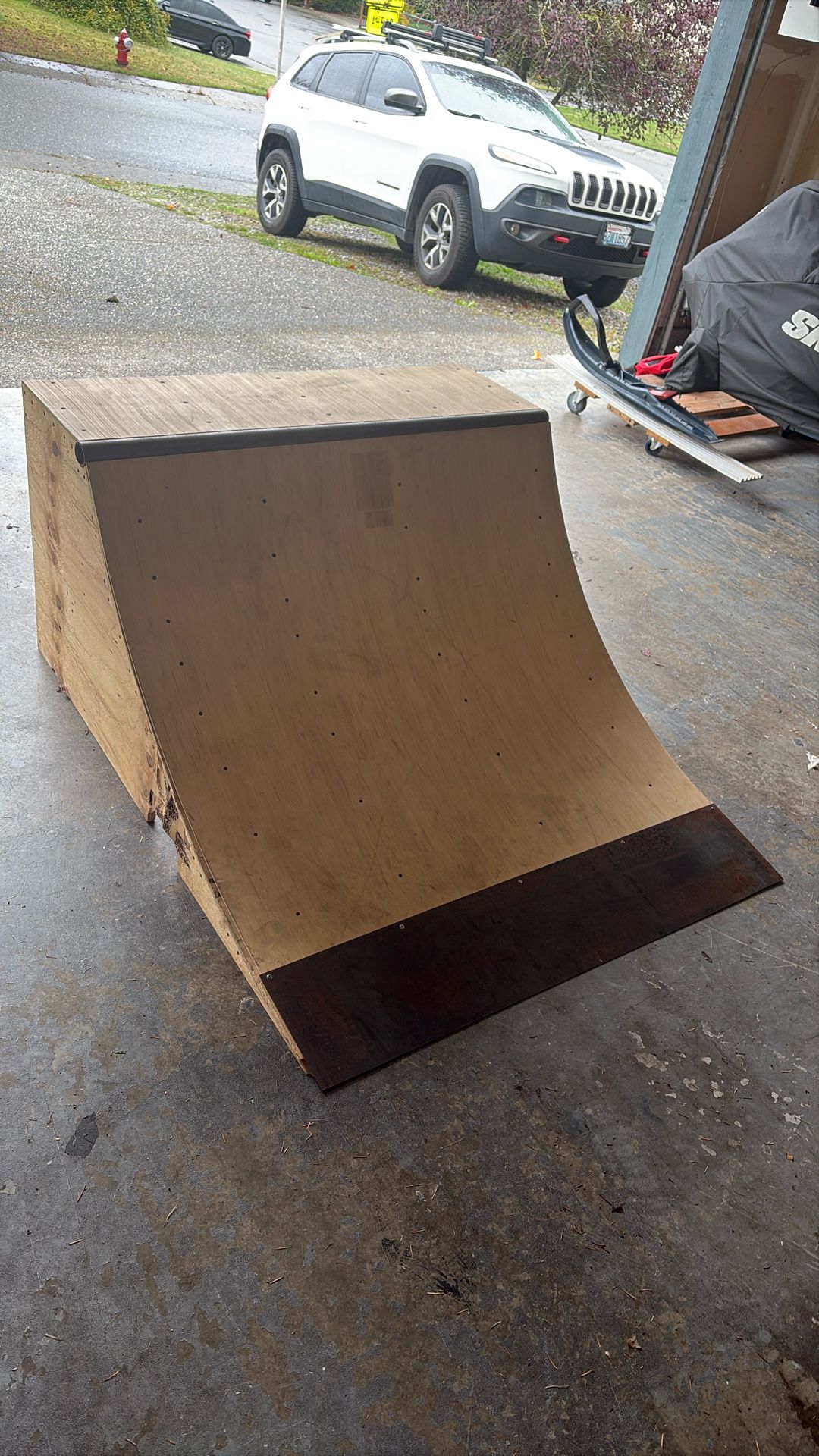 Skateboarding Quarter Pipe