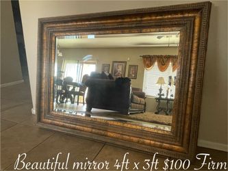 Beautiful Gold Mirror $100 Firm Info In Pic
