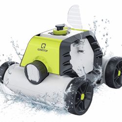  Cordless Robotic Pool Cleaner, Auto-Dock Technology, Automatic Pool Robot Vacuum with 90 Mins Running Time, Rechargeable, Lightweight Ideal for Above