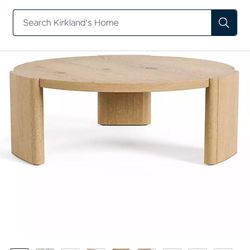 Coffee Table - Natural Oak Wood Round Ashford