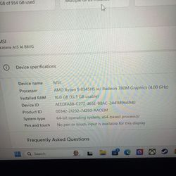 MSI Katana A15 Gaming Laptop
