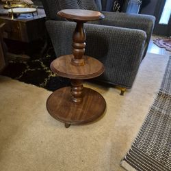 unique wood mcm side table