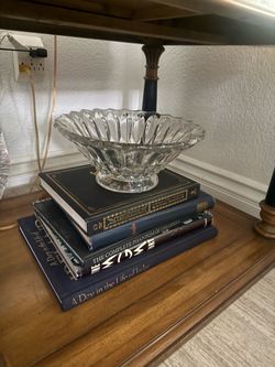 Clear Crystal Glass Pedestal Bowl