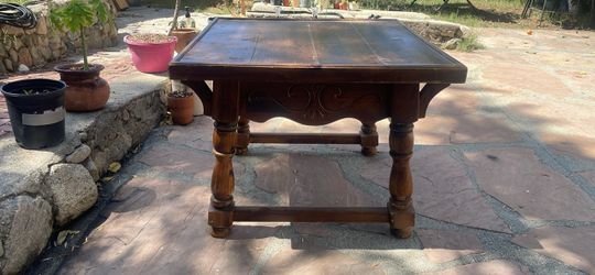 Vintage Dark Wood Dining Table