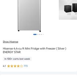 Hisense 4.4-cu ft Mini Fridge with Freezer