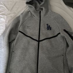 Los Angeles Dodgers Nike Tech Fleece Windrunner Full-Zip Hoodie Jacket - Heather