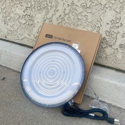 LED High Bay Light ECO 200W, 13' UFO Ceiling Lighting Fixture w/Plug for Garage Shop Warehouse Workshop, 5000k 20000lm Non-Dimmable IP65