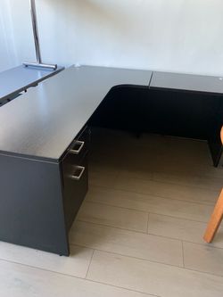 Desk corner black espresso 72”x66”