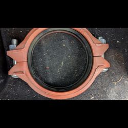 SHURJOINT Model 7705 Standard Flexible Coupling, 6" Nominal, Grooved End Style, Ductile Iron, Galvanized, Nitrile Gasket