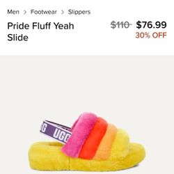 UGG Fluff Yeah Pride Side. Sz 9. NEW