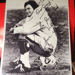 Phil Villapiano Signed Autographed Inscribed 8.5X11 Photo  Coa