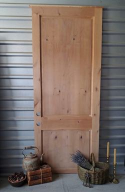 New Rustic Knotty Alder 2-Panel Solid Wood Front Door 36x96