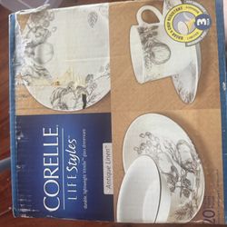 Corelle Antique Linen Plates 