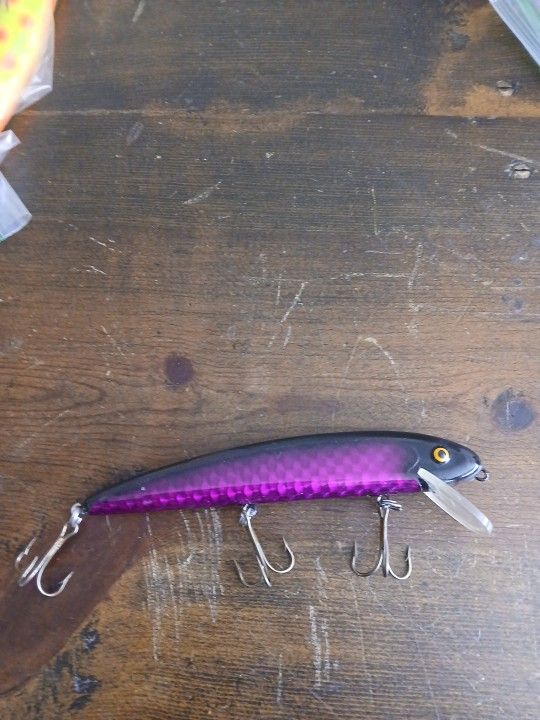 Vintage Grandma 6” Fishing Lure Read Whole Post Purple Black