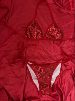 Size Small 2 piece woman’s red swim suit