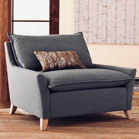 WEST ELM CHAIR AND A HALF + OTTOMON