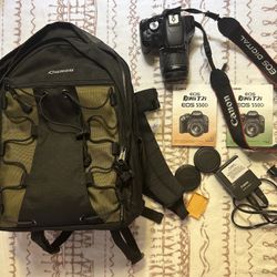 Canon EOS Rebel T2i DSLR Kit – 18–55mm Lens, Charger, Bag, Manuals