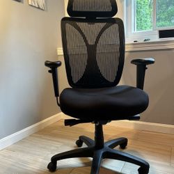 Tempur-Pedic Mesh Back Fabric Computer and Desk Chair, Black (TP6450-BLKMB)