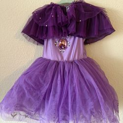 Frozen Ana Purple Tutu Dress with Cape Size 3