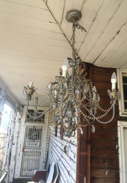 Distressed Antique Chandelier