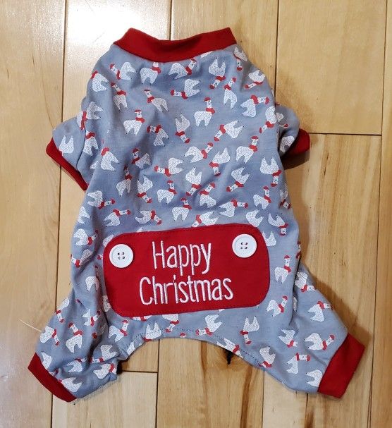 NEW 'Happy Christmas' Llama Dog Pajamas (S)