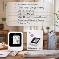 New Blood Pressure Monitor  Adjustable cuff Large 8.7" to 18.9" Large Screen