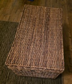 WICKER STORAGE TRUNK