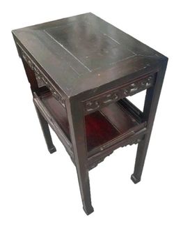  Antique Chinese Wooden Hand Carved Tea Table