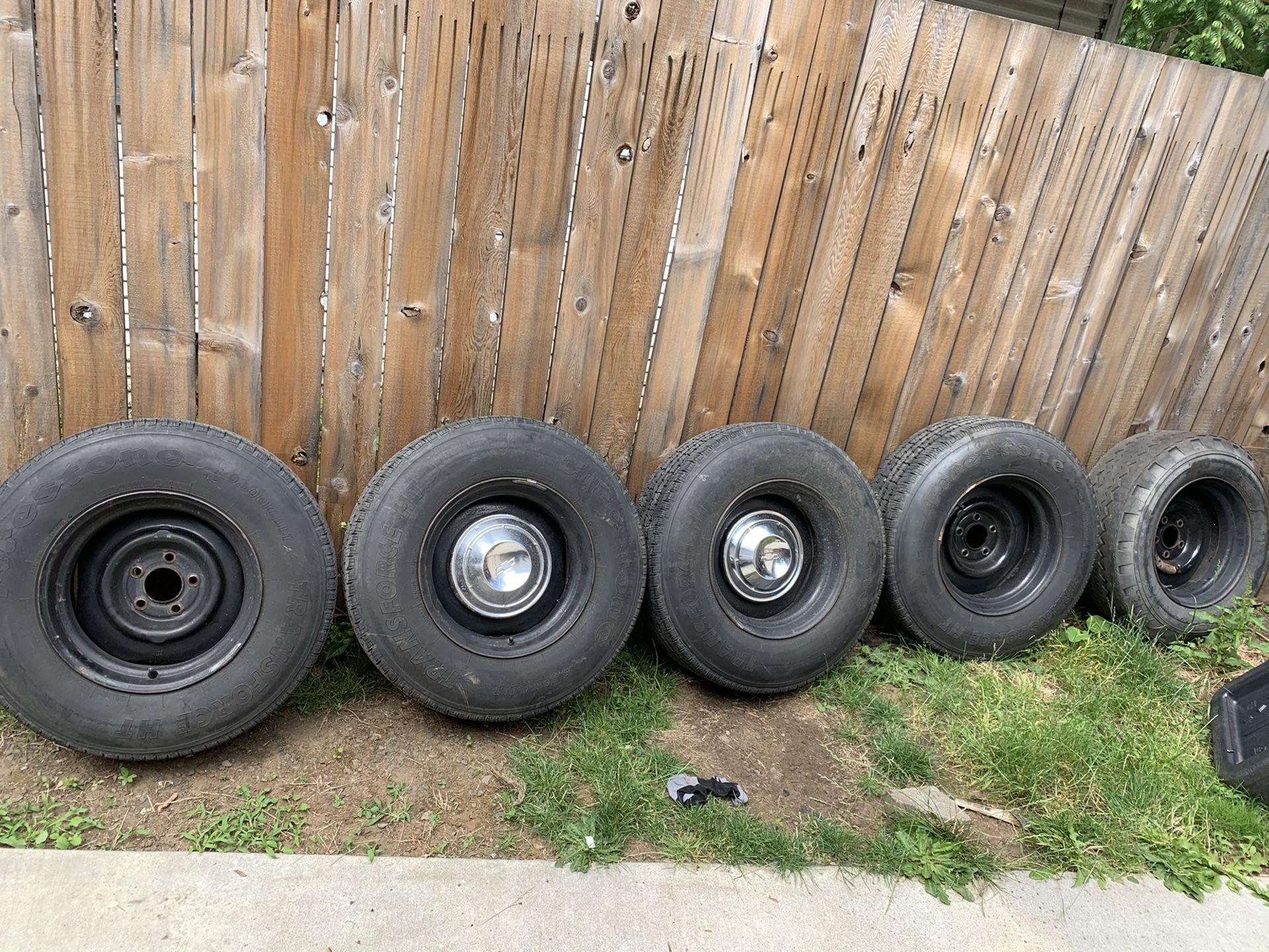 Chevy steel rims and tires