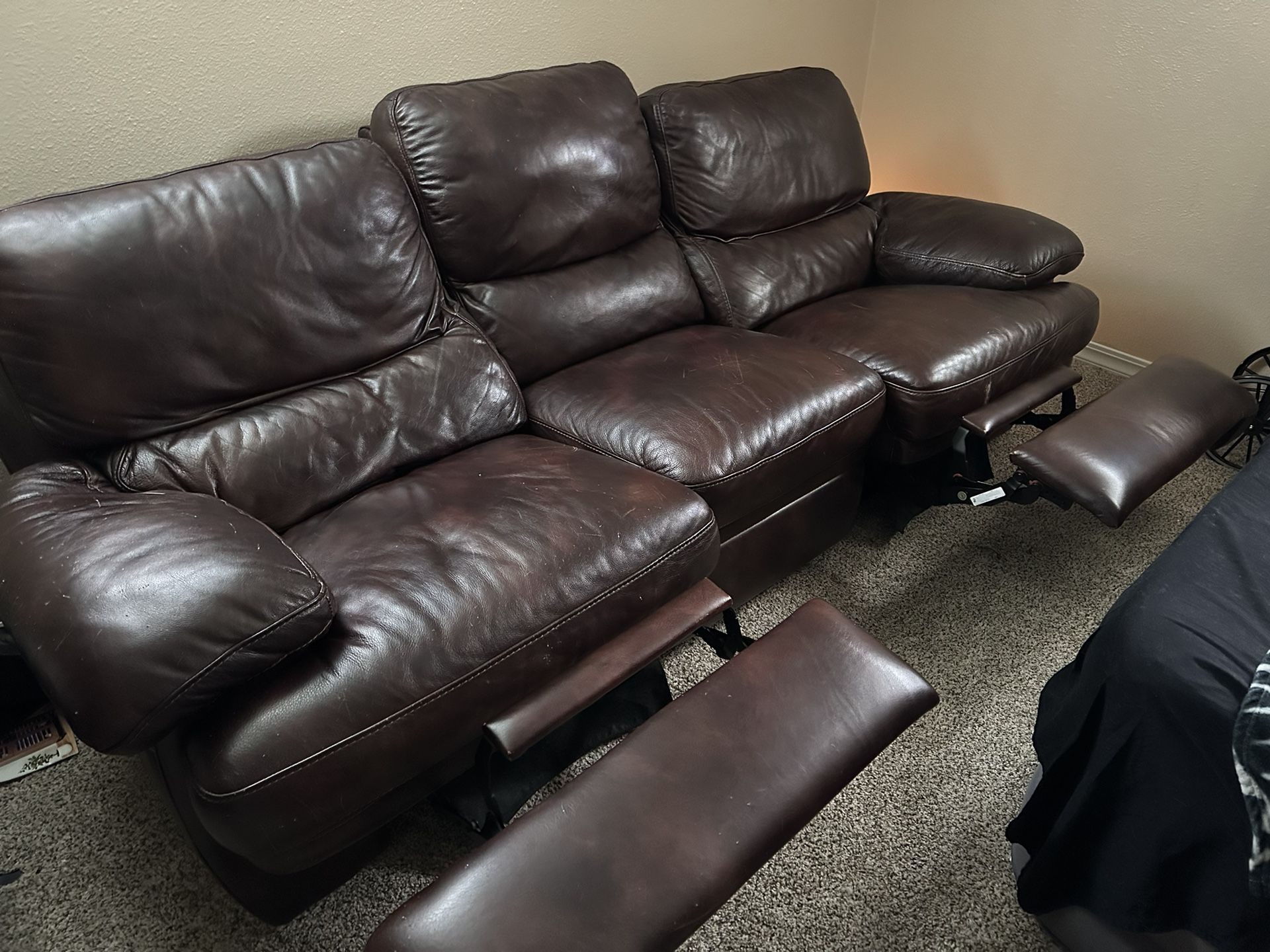 Brown Real Leather Couch for Sale in WA OfferUp