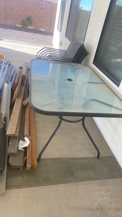 Free patio table and chairs