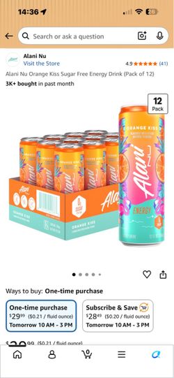 Alani Nu Orange Kiss Energy Drink 12-Pack