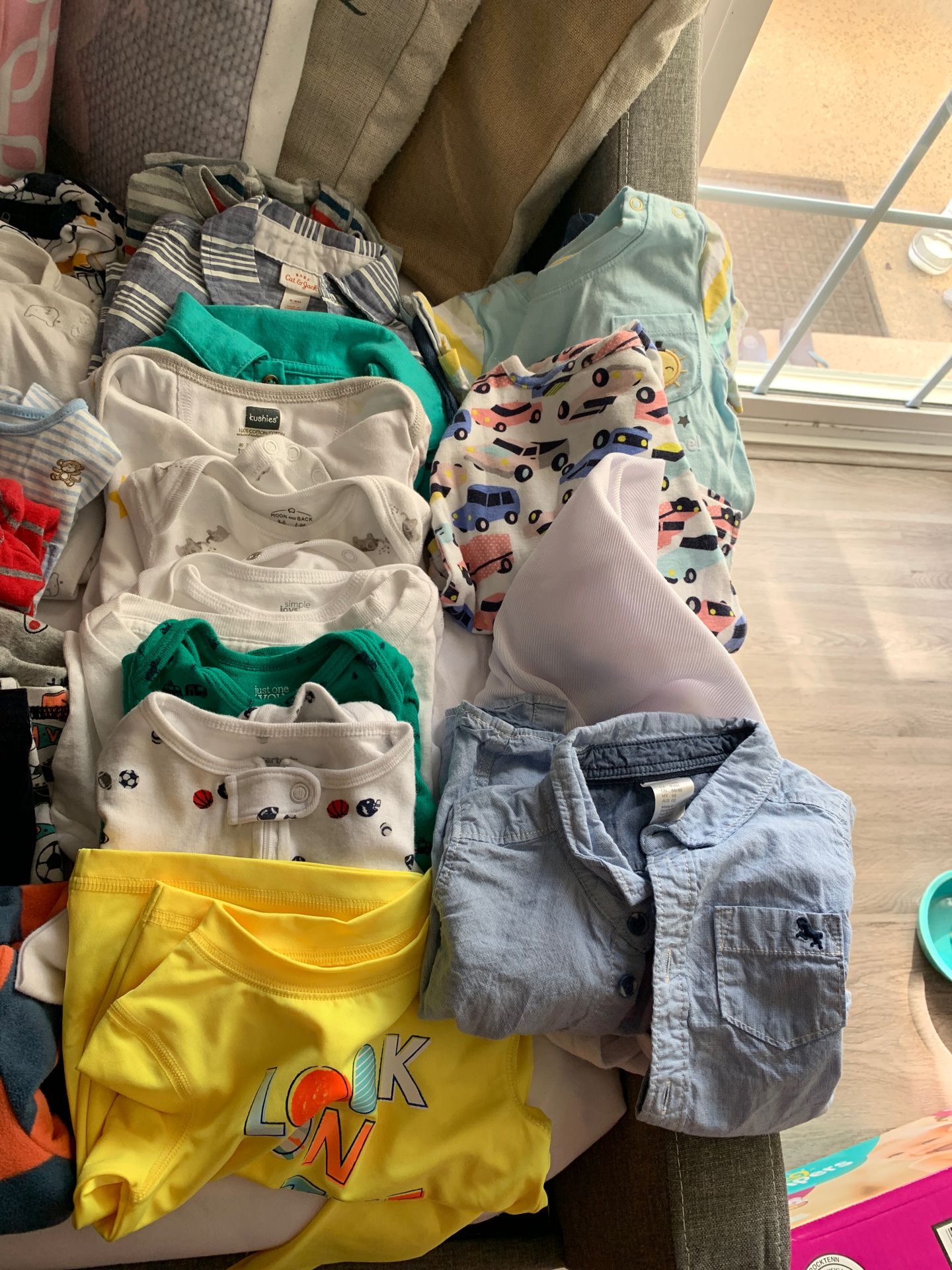 Baby boy lot of clothes and bibs - 80+ pieces