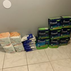 Adult Pampers $3 Bedliners$3 And Wipes $3
