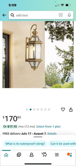 Vintage Brass Wall lamp golden