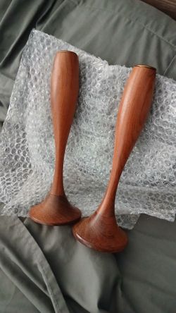 Real Wood Candle Holders $40 FIRM