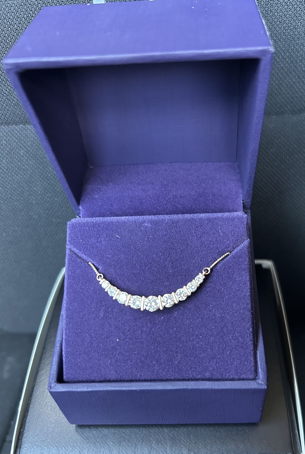 Brand New 14K Gold Necklace with Lab-Created 1CT Diamond – Tags Attached