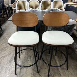 CHITA Swivel Counter Bar Stool,Set of 2