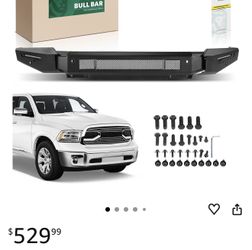 Dodge Ram Bull Bar Push Bar w/Skid Plate Light Mount Fit