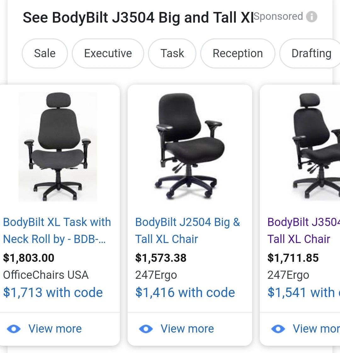 BodyBilt J3504 Big & Tall XL Office Chair