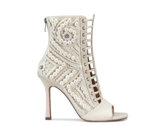 Azalea Wing CHIPPER-BONE STILETTO BOOTIE Size 8
