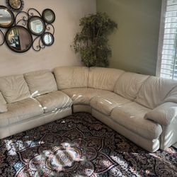 Leather Sofa – Good Condition – Normal Wear