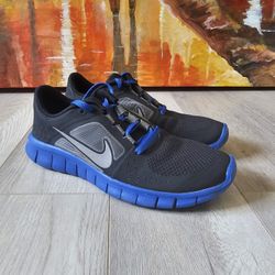 Nike Free Run 3.0 Flash Reflective Blue Size 5.5Y Or 7/7.5 Womens