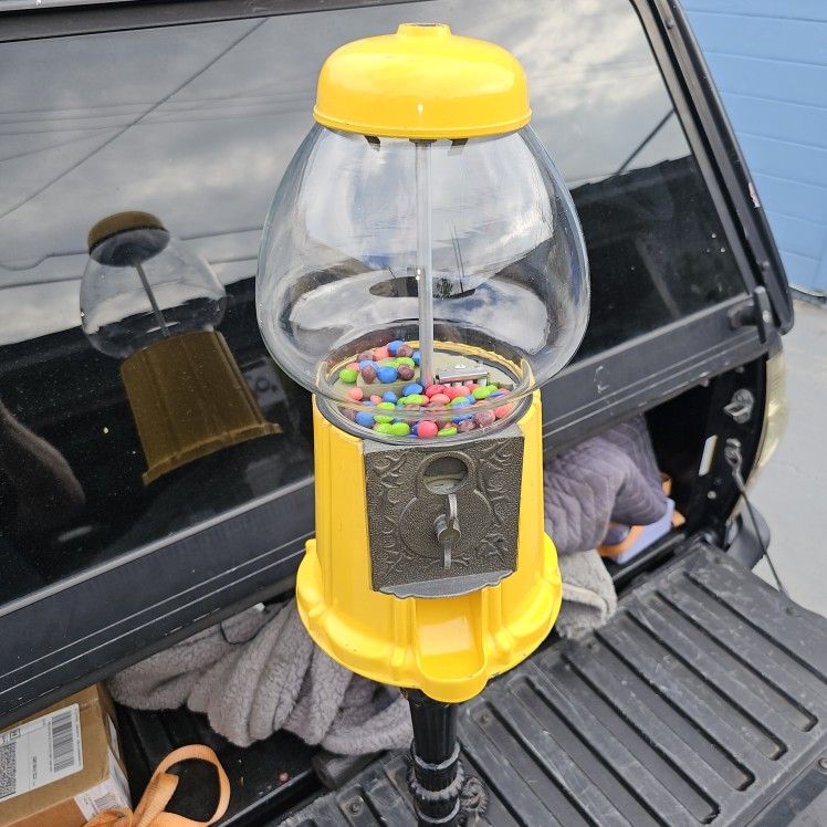 Gumball Machine with stand, good condition, no coins needed to operate