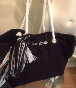 Reusable bebe tote bag beach bag purse canvas